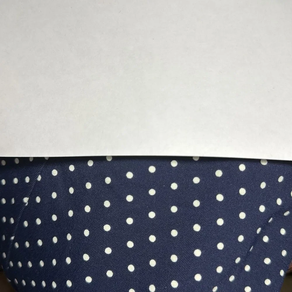 Talbots Navy Blue Polka Dot Dress with 3/4 Sleeve, Size 6 - Picture 8 of 8